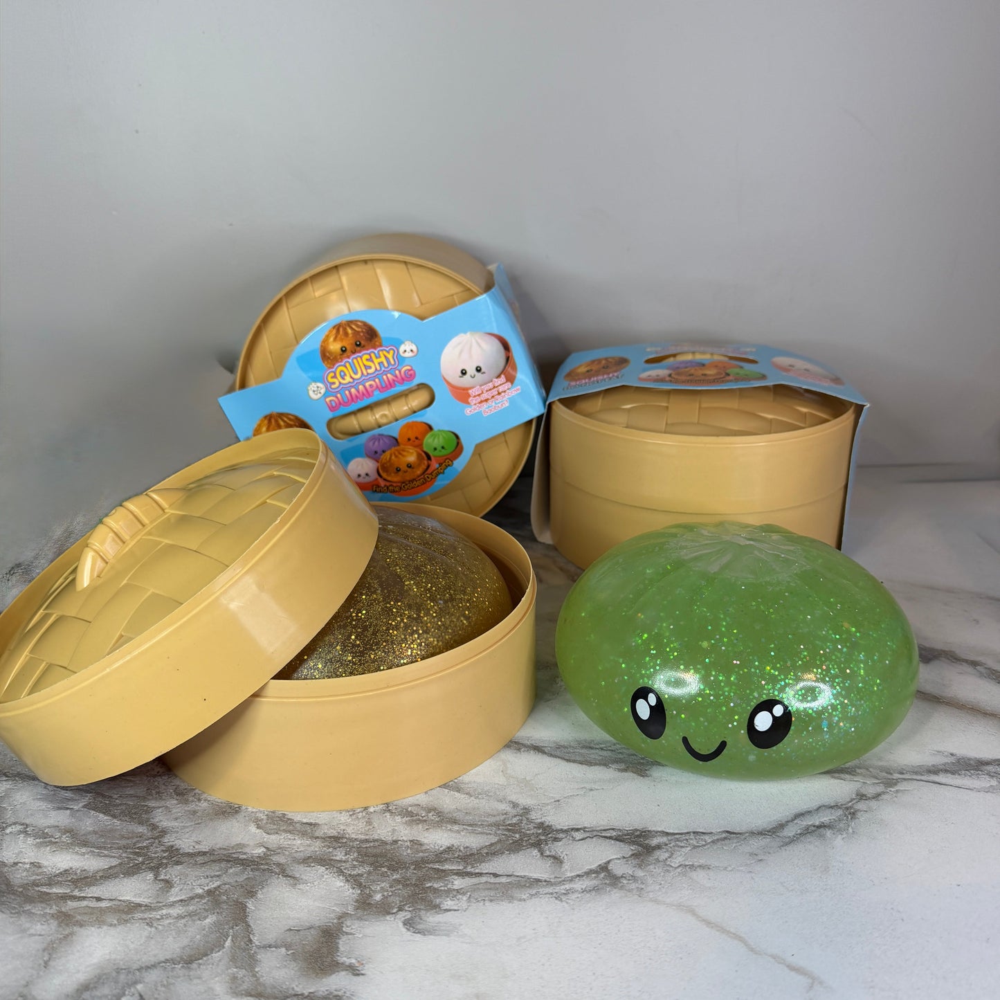 Squishy Toy - XL Jumbo Dumpling, Quick Squeeze Glitter