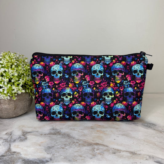 Pouch - Halloween Fall - Rainbow Skull