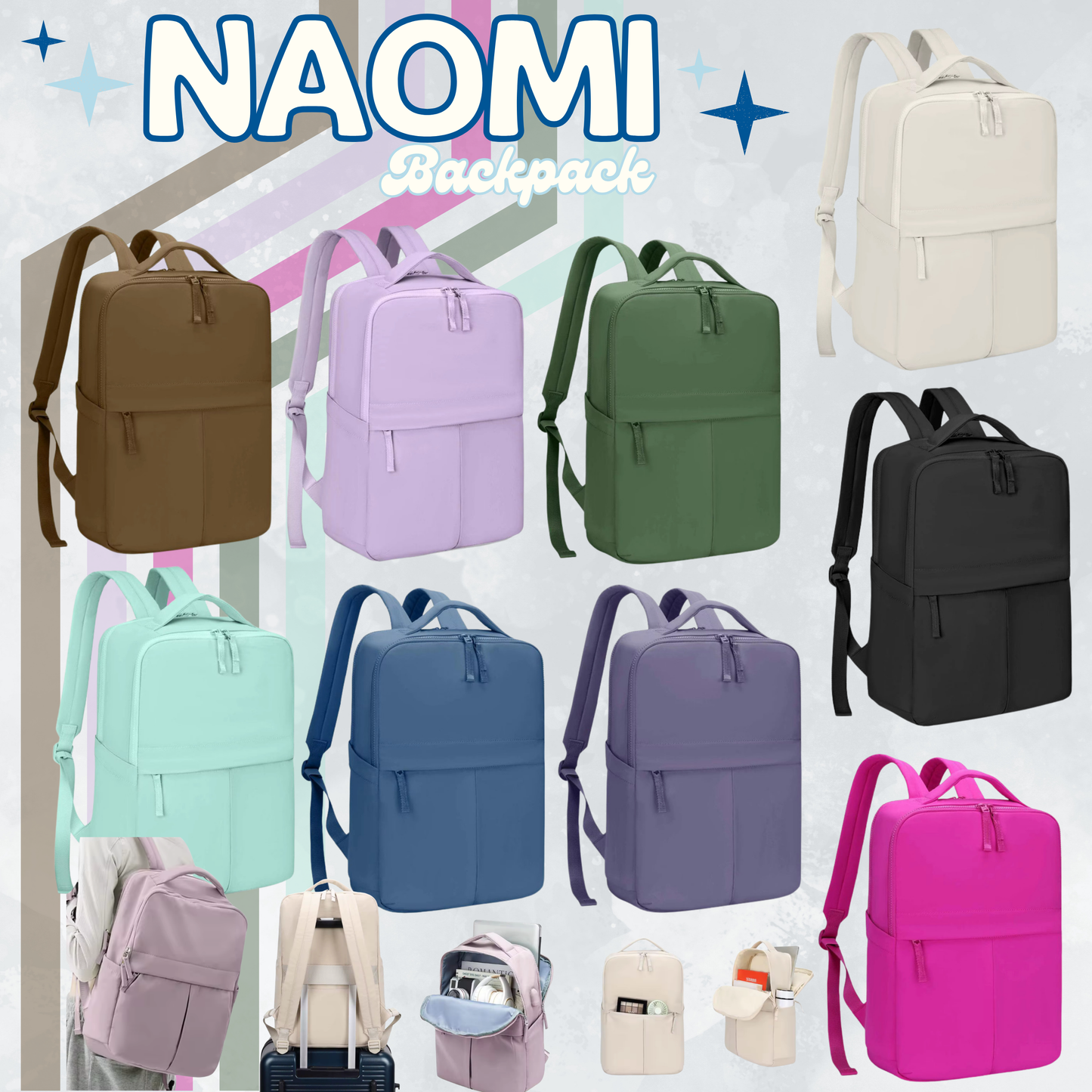 The Naomi Backpack - Solids - PREORDER ends 8/26