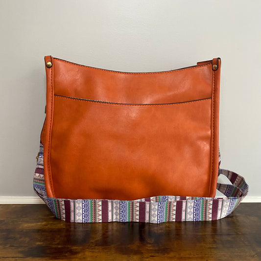 Aubree Crossbody Purse - Orange Camel