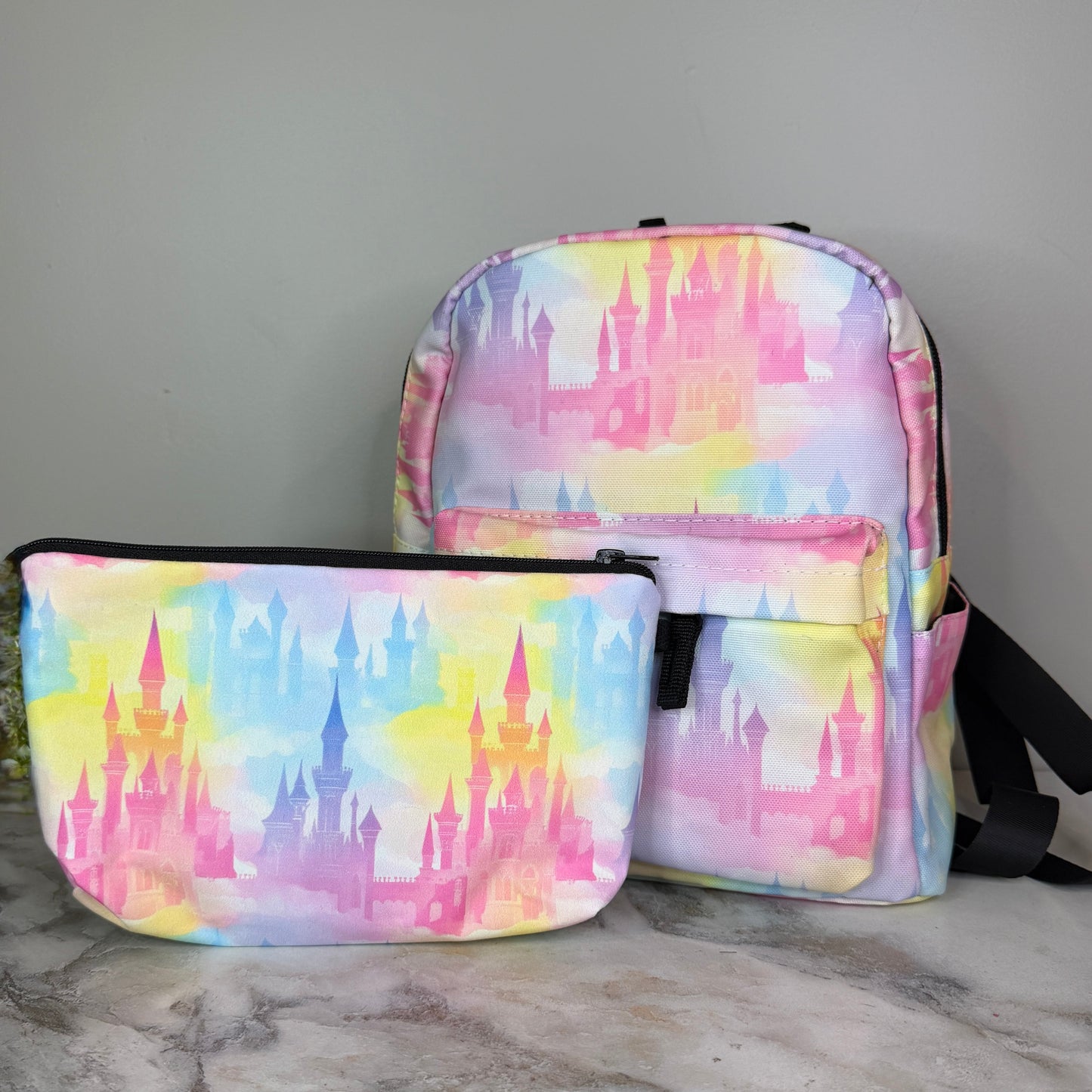 Mini Backpack - Pastel Castle