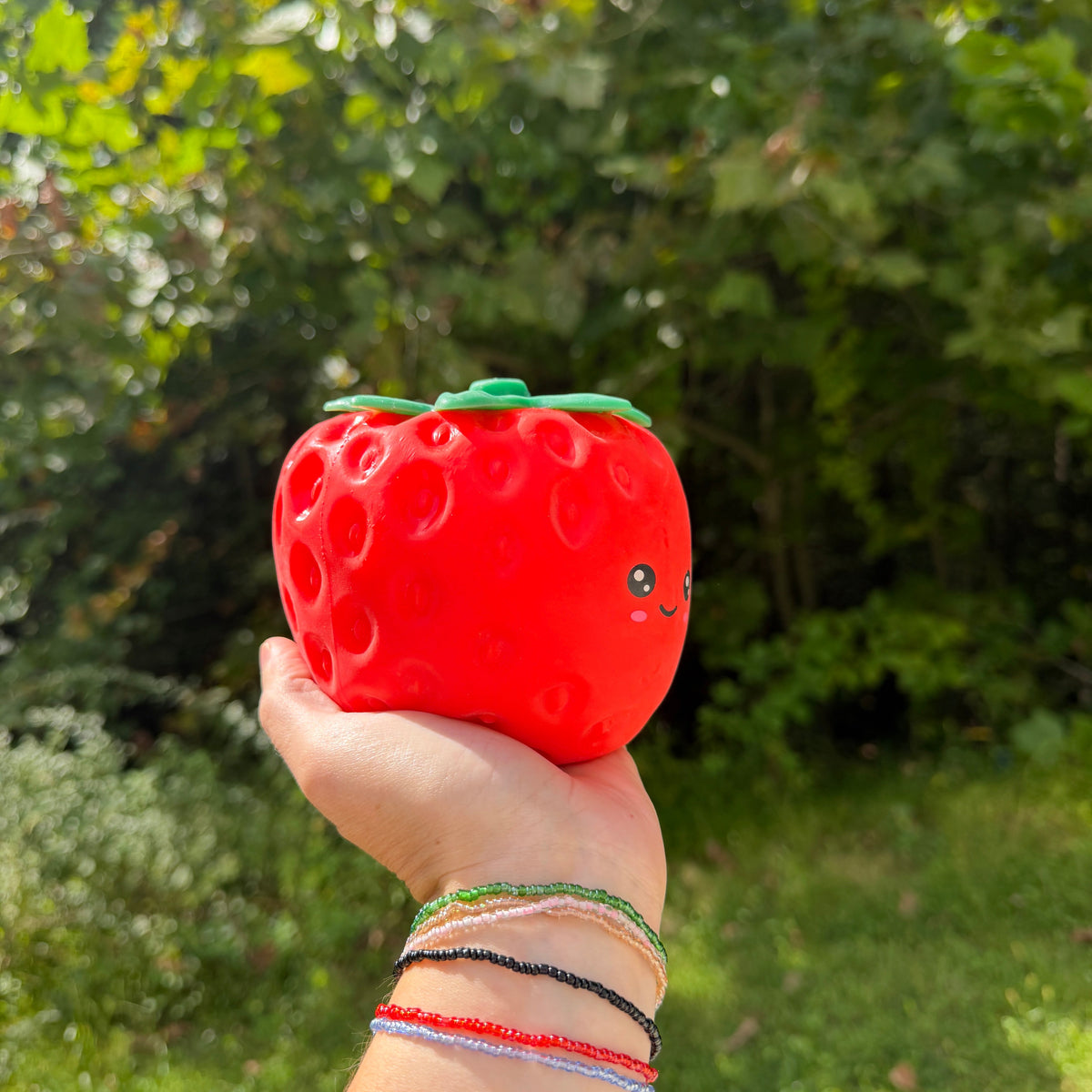 Squishy Toy - Strawberry + Face Dough, Jumbo