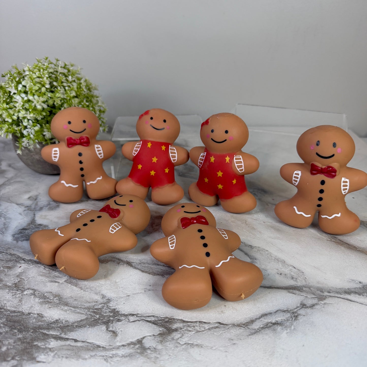Squishy Toy - Christmas Gingerbread Man + Woman