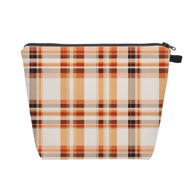 Pouch XL - Plaid Orange, Lighter