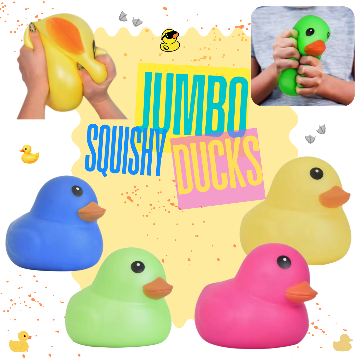 Squishy Toy - Rubber Duck, Jumbo - PREORDER