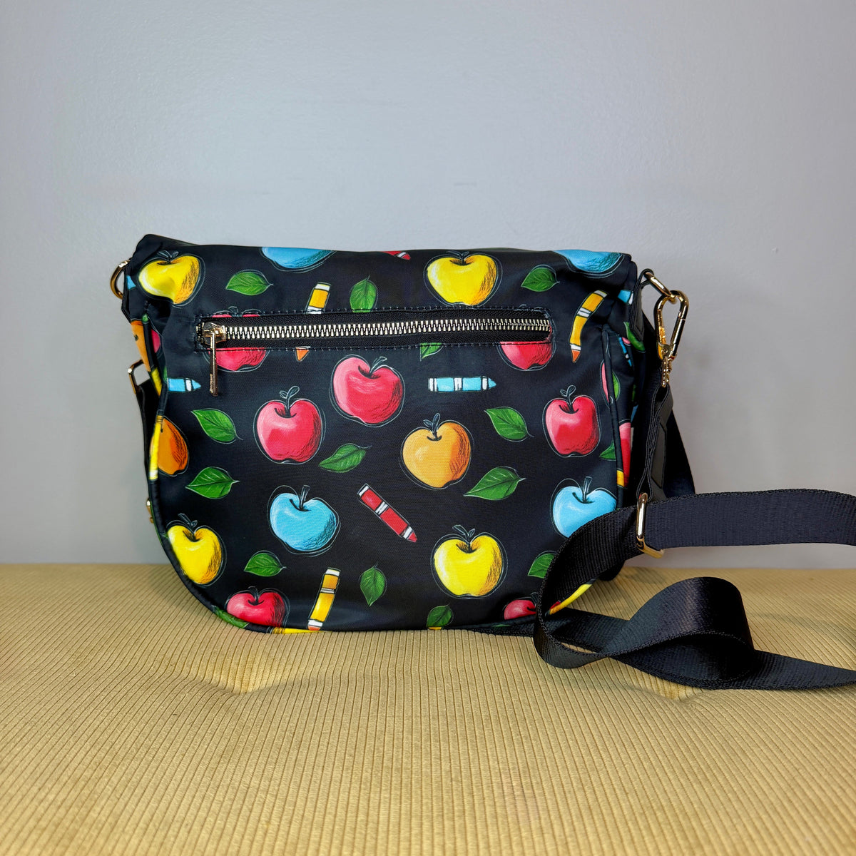 The Roni Nylon Crossbody - Apple Pencil Teacher