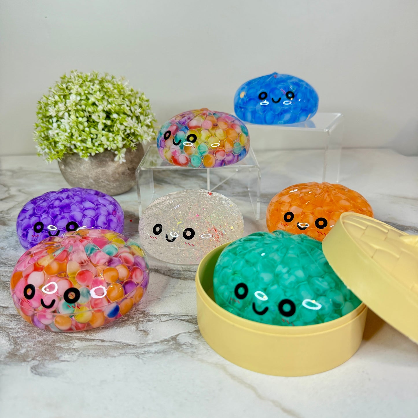 Squishy Toy - Viral Dumpling, Acrylic Bubble Boba
