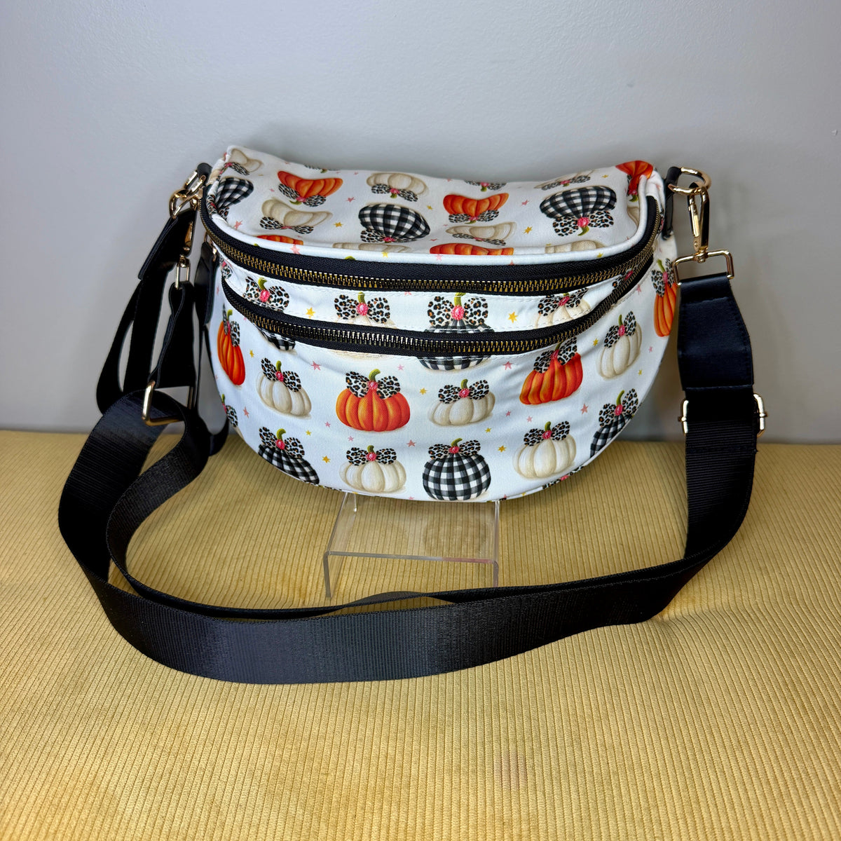 The Roni Nylon Crossbody - Halloween Fall - Bow Pumpkin