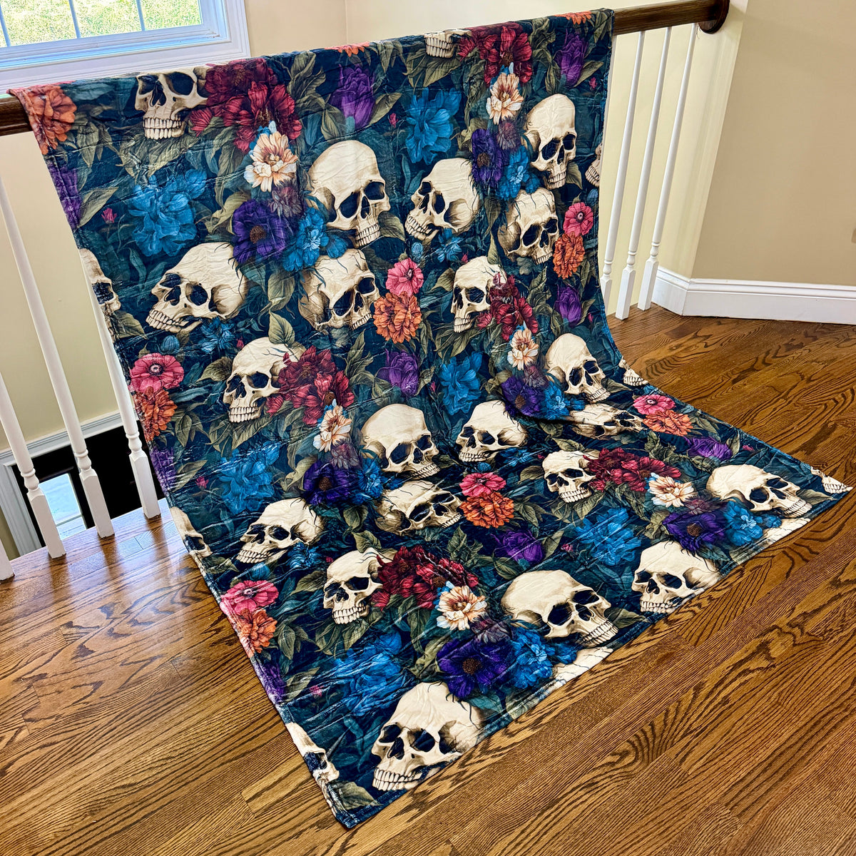 Blanket - Floral Skull