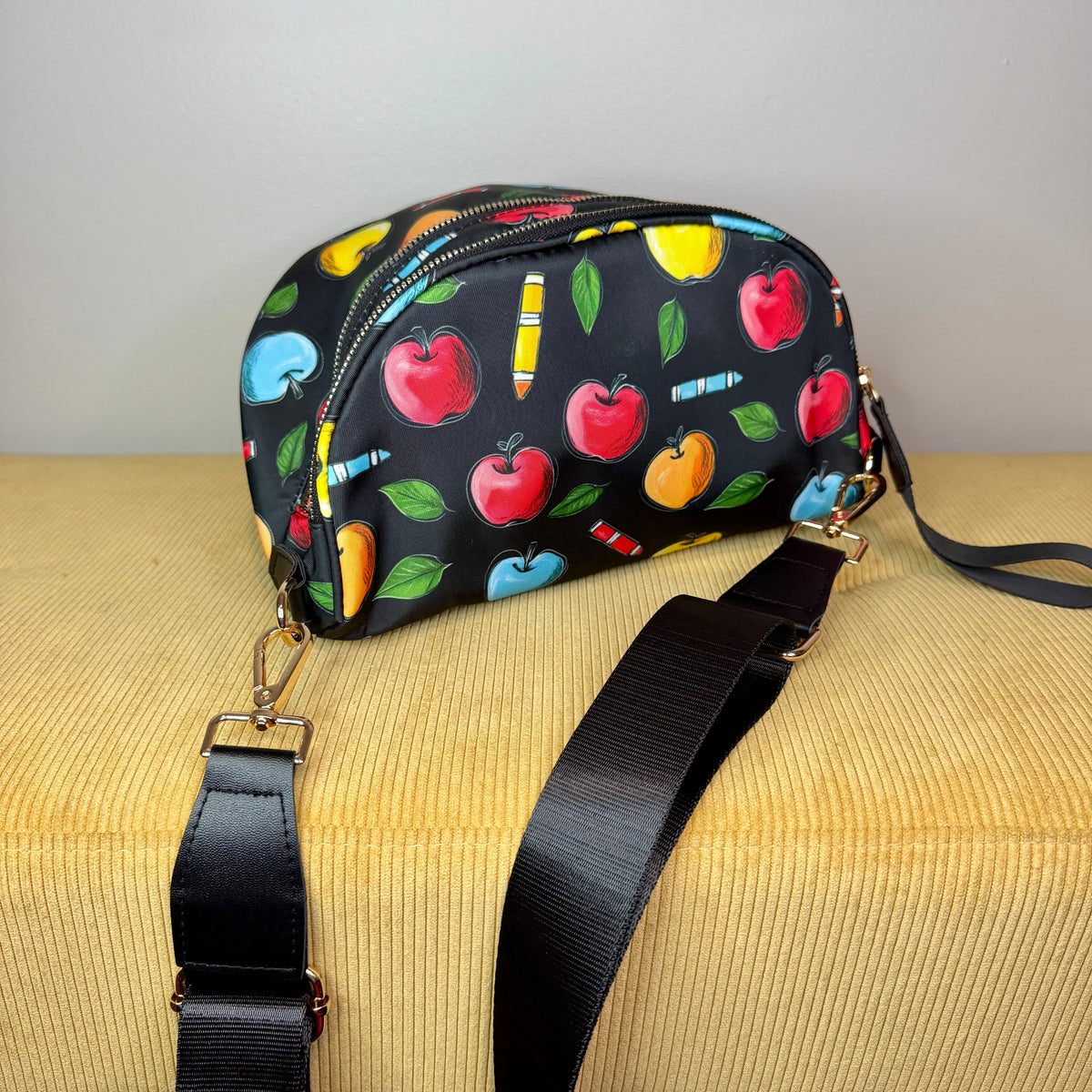 The Roni Nylon Crossbody - Apple Pencil Teacher
