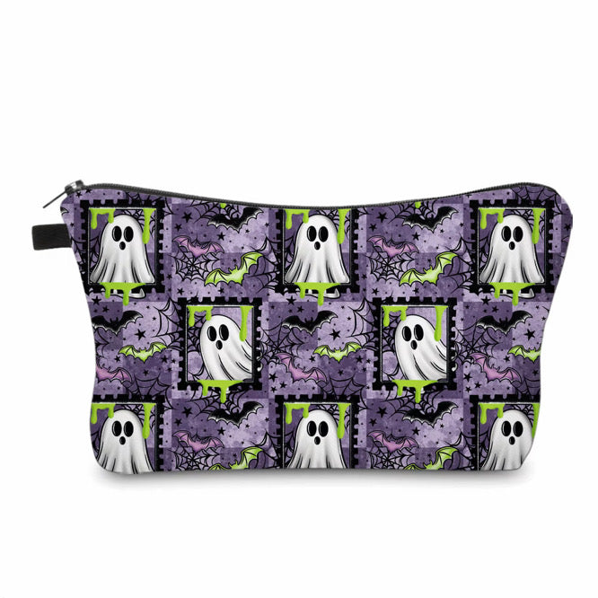 Pouch - Halloween Fall - Purple Frame Ghost