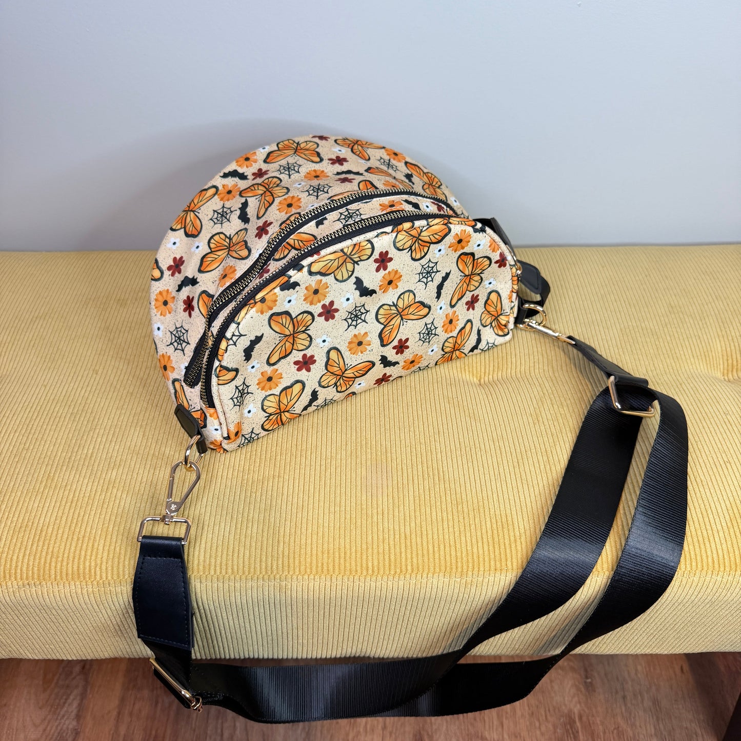 The Roni Nylon Crossbody - Halloween Fall Spiderweb Butterfly