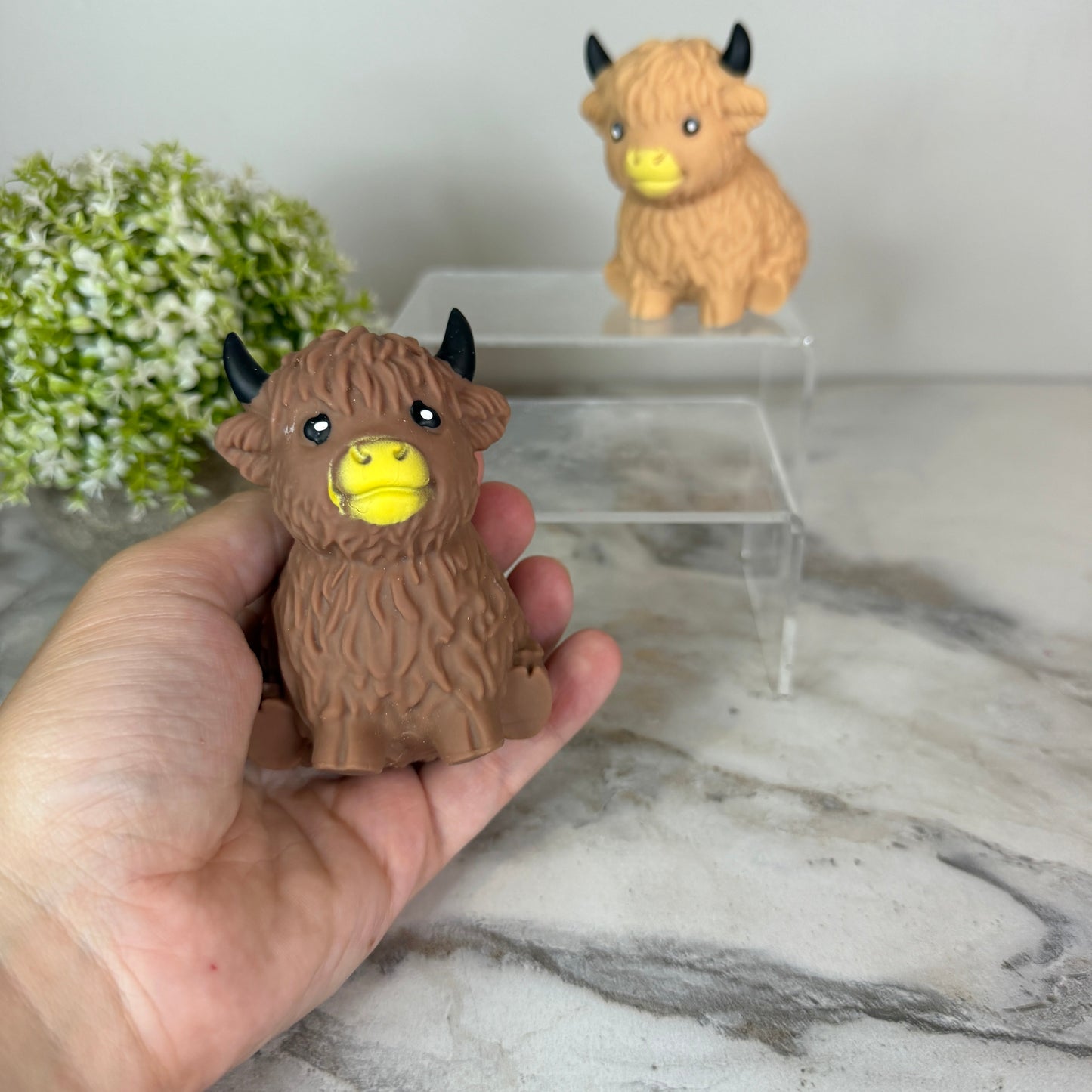 Squishy Toy - Highland Cow Brown & Tan