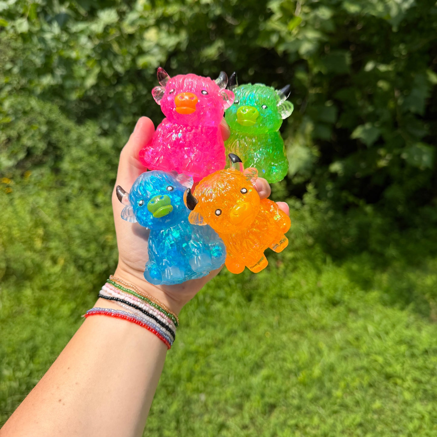 Squishy Toy - Glitter Highland Cow