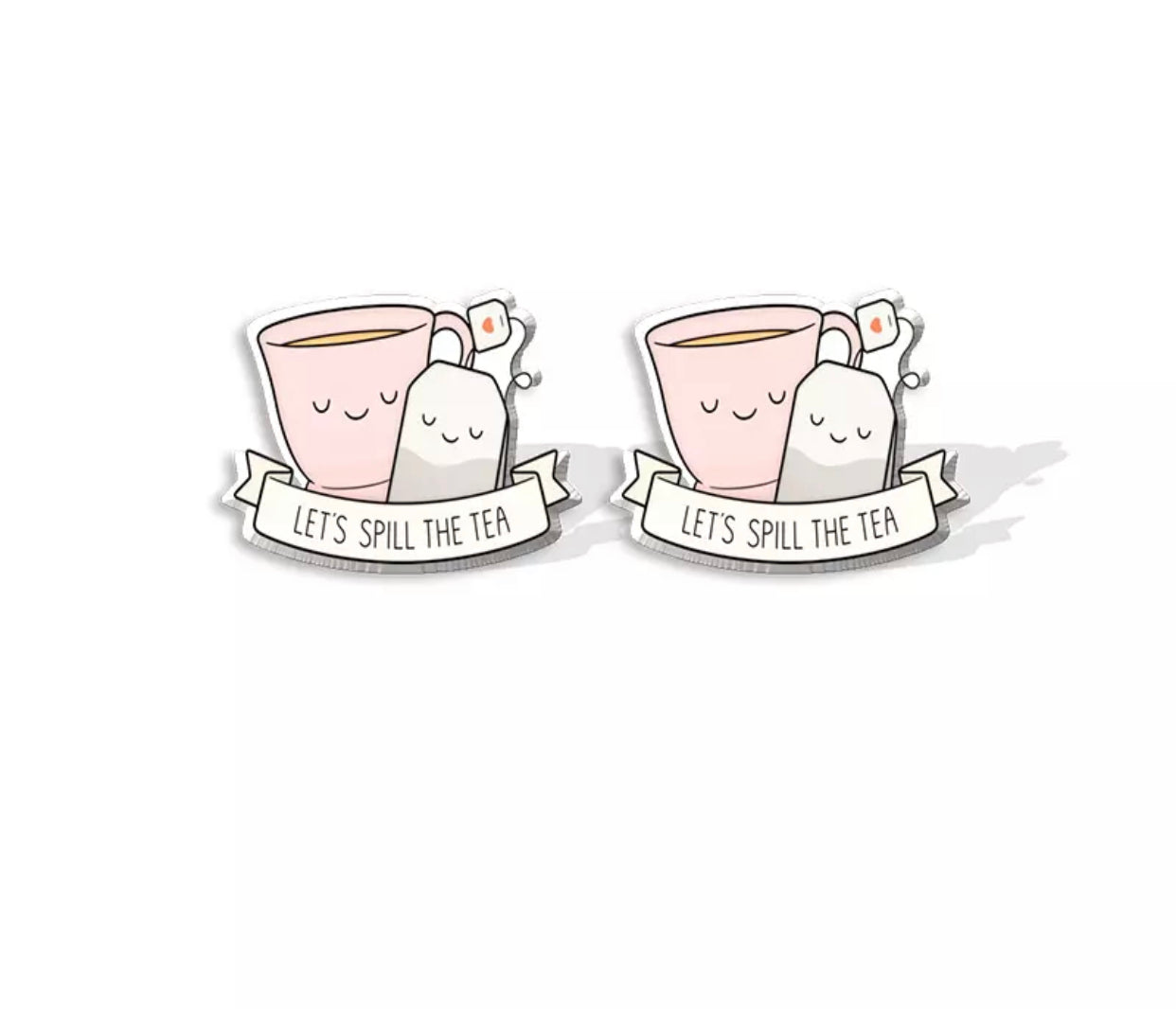 Acrylic Stud Earrings - Let’s Spill The Tea